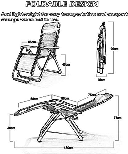 Sun Lounger Outdoor Zero Gravity Patio Lounger Chair Folding Chair Recliners For Patio Deck Chair Beach Lawn Camping Portable Chair (color, Embroidery gray, Size, Support 240kg),Embroidery