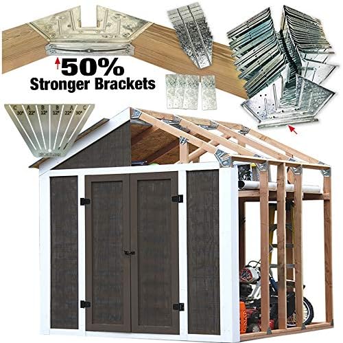 EZBUILDER 50 Structurally Stronger Truss Design, Easy Shed Set, Builds 6" - 14" Widths Any Length, Storage Barn, Barn Roof, Wood Not Included
