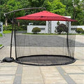 Outdoor Garden Umbrella Your Parasol into a Gazebo Outdoor Patio Umbrella Netting Screen Mosquito Garden Water-Resistant with Zipper Door And Polyester Mesh Nettingols for Camping