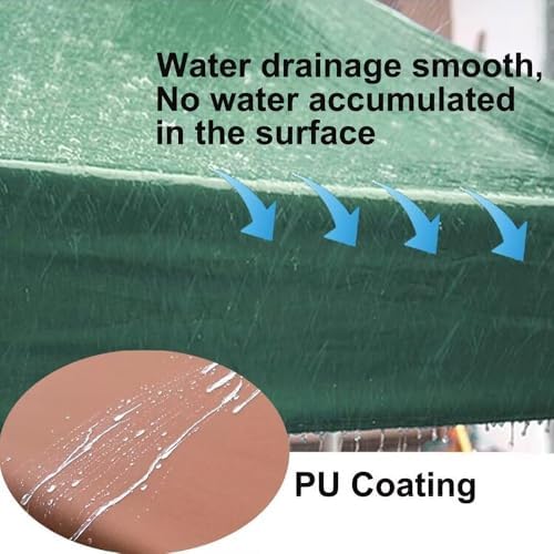 Umbrella Replacement Canopy, Gazebo Canopy Top Replacement, Double Tiered Waterproof Canopy Roof, 10'x10' Patio Umbrella Replacement Canopy, Sunshade With Air Vent(Khaki,400cm/13.1ft)