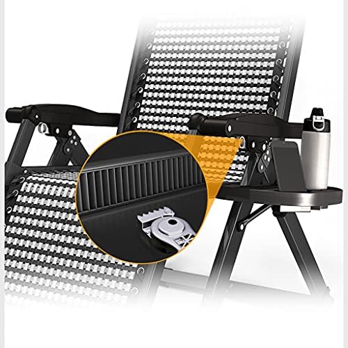 Portable Zero Gravity Reclining and Folding Beach Lounger，72CM Extra Wide Patio Recliner，Heavy Duty Textoline，Lace System,for Beach Sunbathing,Support 440lbs (Color : B)