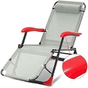 Sun Lounger Zero Gravity Lounger Chair，Folding Outdoor Beach Lawn Camping Portable Deck Chair，Reclining Deck Sunbed，with Neck Pillow，Support 200kg Multifunctional Chair (Color, Black),Gray S