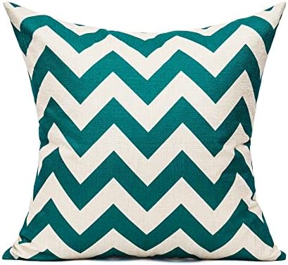 All Smiles Turquoise Teal Couch Accent Throw Pillows Cases Cushion Covers 16×16 Set of 4 Outdoor for Sofa Patio,Modern Décor