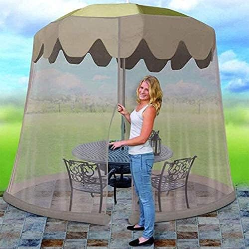 Outdoor Garden Umbrella Your Parasol into a Gazebo Foldable Garden Mosquito Umbrella Cover Netting Parasol for Indoor And Outdoor, Camping (Size : 11ft)