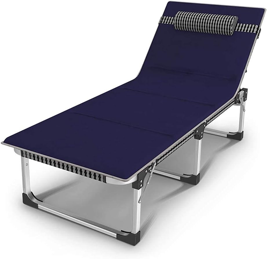Sunbed Aluminium Sun lounger Adjustable Backrest Folding Recliner Chair with Removable Headrest and Pad Garden Furniture (#2)