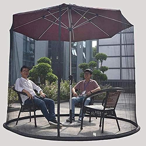 Outdoor Garden Umbrella Your Parasol into a Gazebo Outdoor Garden Table Umbrella Parasol Mosquito Net Cover Netting Gazebo Canopy, Zipper Opening and Water Tube At Baseols
