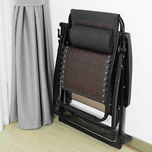 Zero Gravity Lounge Chair with Padded Seat, Adjustable Reclining Angle, Locking Mechanism, Includes Pillow & Side Cup Holder, Portable Folding Recliner, Supports Up to 350lbs (Color A)