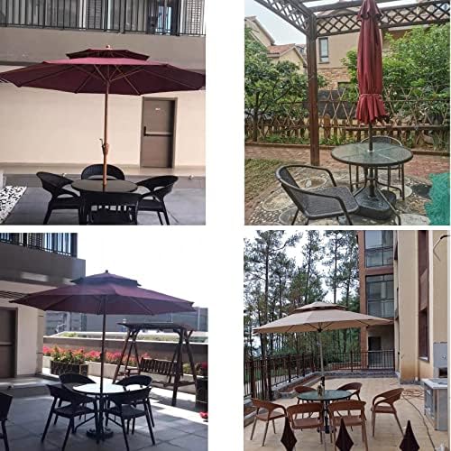 Garden Umbrella Parasol Garden Sun Parasol, Umbrella For Outdoor Patio, Sun Shade For Outdoor Beach, Outdoor Sunshade Canopy, With Crank Handle, For Yard Pool Table Parasol, Without Base (Da