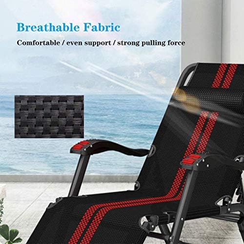 Folding Chair, Sun Lounger Recliner Reclining Deck Chairs Waterproof and Adjustable for Beach Patio Garden Furniture Camping Outdoor Office (White)