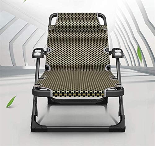 Lightweight Zero Gravity Lounge Chair, Folding Deck Chairs Wider Armrest Sun Lounger Chairs Relaxer Pad Cushion with Adjustable Headrest Support 200KG for Outdoor Beach Patio Pool