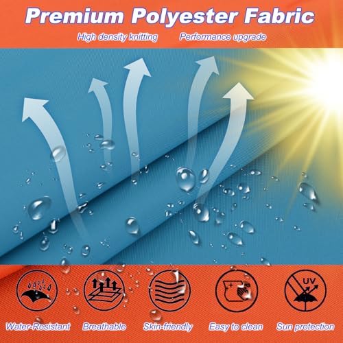 Round Outdoor Daybed Cushion Cover Replacement, Anti-UV Water-Resistant Patio Sunbed Cover with Elastic Band, Spliced Design for Sun Bed Accessories (Cover Only) (Khaki, 75" * 75")