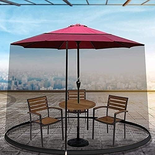 Outdoor Garden Umbrella Your Parasol into a Gazebo Patio Umbrella Cover Screen with Zipper Door, Garden Outdoor Patio Netting Canopy for Camping
