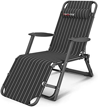 Garden Loungers And Recliners Folding Adjustable Sun Lounger Chair With Breathable Synthetic Fabric sunbed Recliner For Beach Pool Outdoor Patio Camping Feet Steel Textilene (Black)
