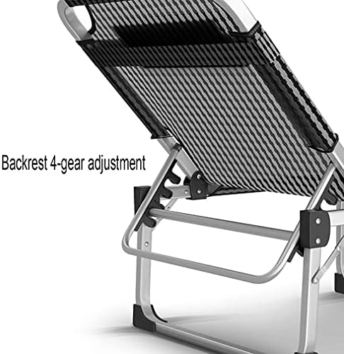 Sunbed Aluminium Sun lounger Adjustable Backrest Folding Recliner Chair with Removable Headrest and Pad Garden Furniture (#2)