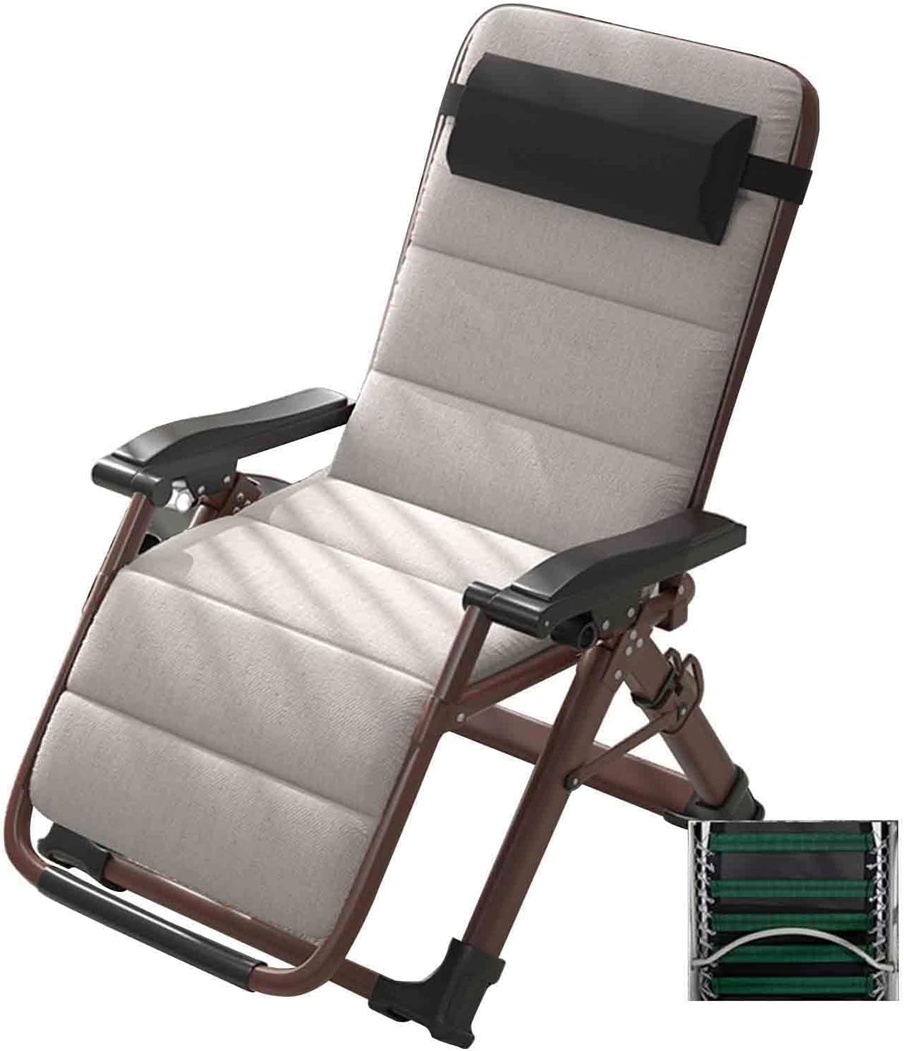 Adjustable Reclining Lounge Chair, 90°-170° Backrest, Aluminum Alloy Frame, PE Woven Zero Gravity Design, Foldable Outdoor Sun Lounger for Garden & Beach, Gray Color