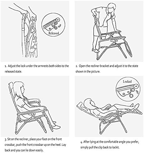 Adjustable Zero Gravity Lounge Chair with Wider Armrests & Cup Holder - Supports 200KG - Recliner for Outdoor/Indoor Relaxation (Black, Gray, Purple)
