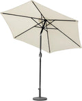 Harrier 2.7m Garden Parasol with Crank Handle & Tilt Function [5 Colour Options] – Outdoor Garden Patio Umbrella with Optional Waterproof Cover + Weights
