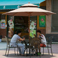 Parasol Umbrella 8.9 Feet Patio Umbrella Pool/gazebo Sun Umbrella with Stable Cement Base, Double-Layer Reinforced Umbrella Bone, Windproof (Color : Khaki)