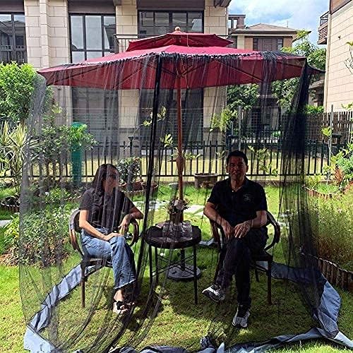 Outdoor Garden Umbrella Your Parasol into a Gazebo Black Umbrella Cover Mosquito Netting Screen for Patio Table Umbrella Garden Deck Furniture Zippered Mesh Cover (Color : C)