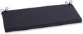 Pillow Perfect Fresco Solid Indoor/Outdoor Wicker Patio Sofa/Swing Cushion, Weather and Fade Resistant, 18" x 45", Black