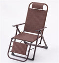 Adjustable Outdoor Sun Lounger - Portable Zero Gravity Folding Chaise Lounge Chair with Pillow for Pool, Beach, Patio, Lawn & Camping - Durable Steel Frame & Woven Rattan (Brown)