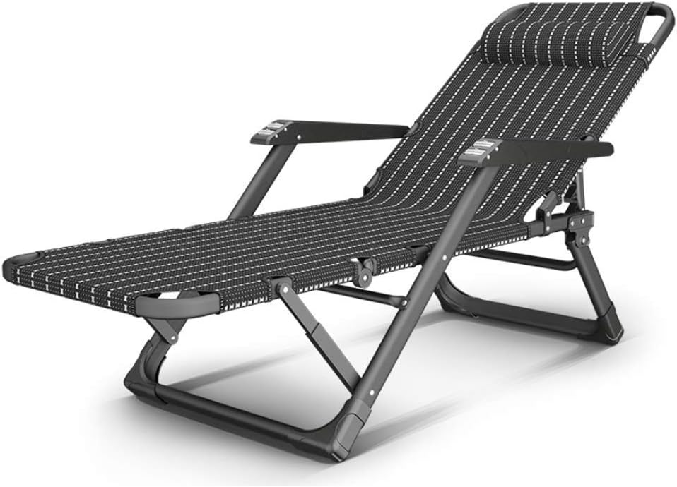 Folding Garden Sun Lounger Chair - Heavy Duty Portable Recliner, Gravity-Resistant Deck Chair, Foldable Outdoor Furniture for Lawn & Patio Relaxation