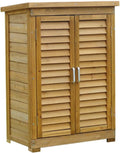 Garden Cabinets Multifunctional Outdoor Storage Cabinet Courtyard Mounted Tool Box Garage Shoe Rack Storage Shed (Color : Brown, Size : 694396cm)