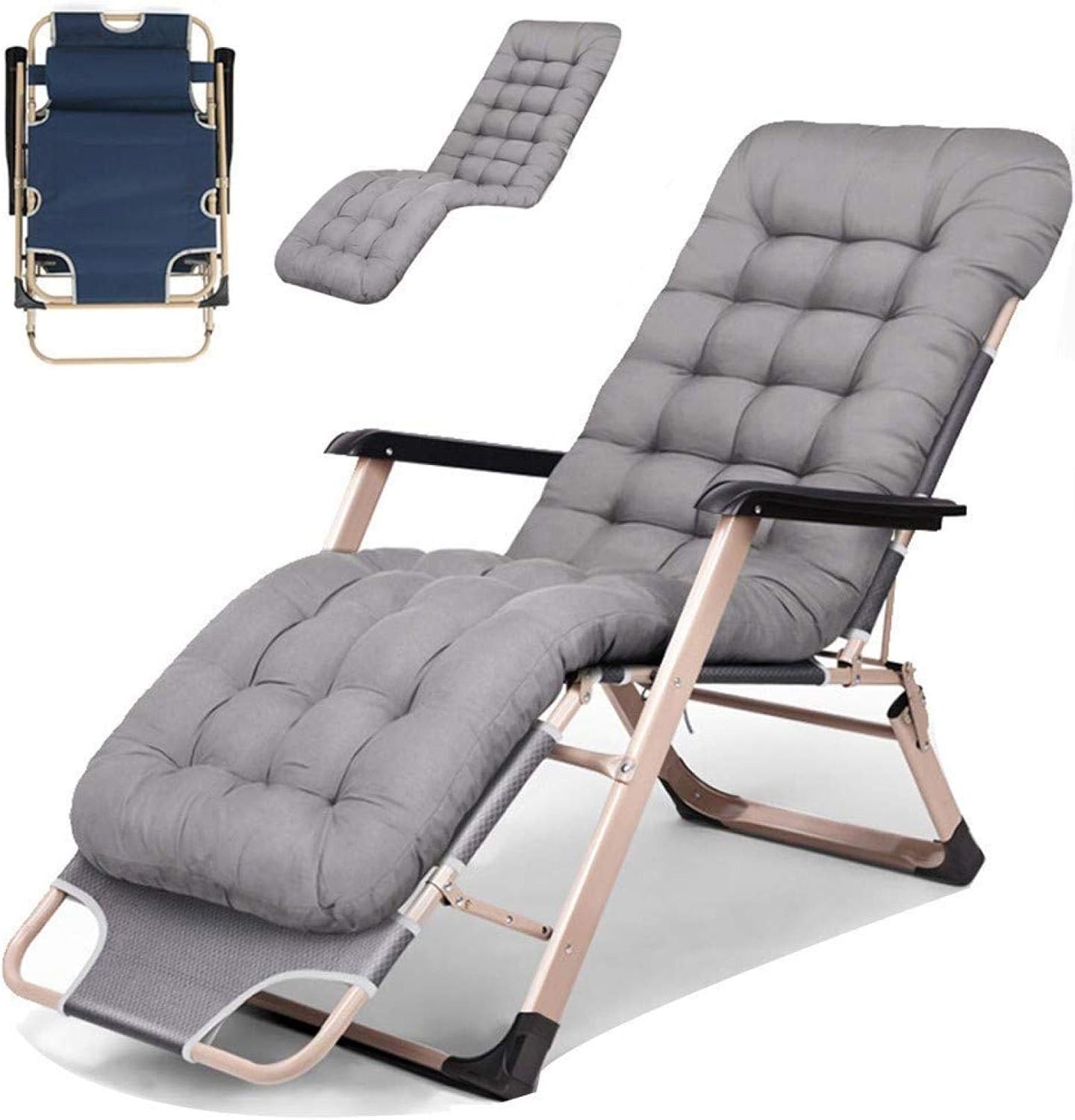 Sun lounger Adjustable Backrest Beach Garden, Folding Portable Breathable Lounger Chair, Outdoor Patio, Style 3