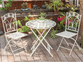 Garden Furniture Set Terrace Bistro Tables and Chairs Garden Dialogue Suit, Weather-resistant Indoor Outdoor Folding Dining Tables and Chairs, Courtyard Metal Coffee Table Seat Lawn Chair, O