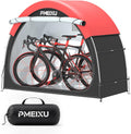 Upgraded Bike Storage Shed Tent, 210D Oxford Fabric PU4000 Waterproof Bicycle Shed, 53" High-Clearance Outdoor Shelter for 2-3 Bikes, Portable Storage for Motorcycles Garden Tools & Lawn Mowers