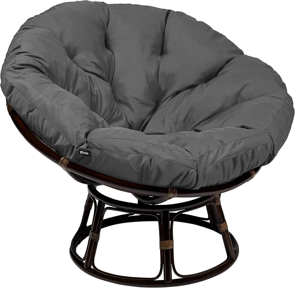 Classic Accessories 60-541-040801-EC Montlake Water-Resistant 50 Inch, Light Charcoal Papasan Cushion, 42"-50" DIA